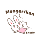 Cute rabbit stickers name, Sherly（個別スタンプ：31）