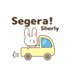 Cute rabbit stickers name, Sherly（個別スタンプ：33）