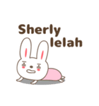 Cute rabbit stickers name, Sherly（個別スタンプ：39）