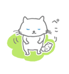 幸せの白い猫 しあわせのしろちゃん（個別スタンプ：2）