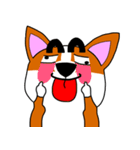 Thick eyebrows corgi's daily life（個別スタンプ：6）