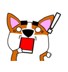 Thick eyebrows corgi's daily life（個別スタンプ：12）