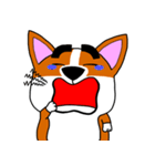 Thick eyebrows corgi's daily life（個別スタンプ：25）