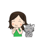 my cat ＆ me（個別スタンプ：1）