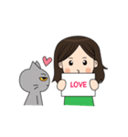 my cat ＆ me（個別スタンプ：2）