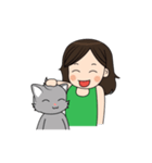 my cat ＆ me（個別スタンプ：5）