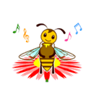動く！！蜜蜂-ミツバチ-のスタンプ(文字なし)（個別スタンプ：3）