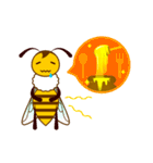 動く！！蜜蜂-ミツバチ-のスタンプ(文字なし)（個別スタンプ：4）