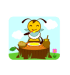 動く！！蜜蜂-ミツバチ-のスタンプ(文字なし)（個別スタンプ：5）