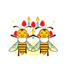 動く！！蜜蜂-ミツバチ-のスタンプ(文字なし)（個別スタンプ：16）