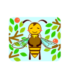 動く！！蜜蜂-ミツバチ-のスタンプ(文字なし)（個別スタンプ：17）