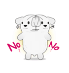 A lazy white puppy's daily greetings.（個別スタンプ：5）