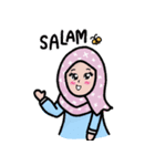 Little Girl Hijab Muslim Eng ver.（個別スタンプ：1）