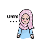 Little Girl Hijab Muslim Eng ver.（個別スタンプ：4）