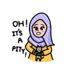 Little Girl Hijab Muslim Eng ver.（個別スタンプ：18）