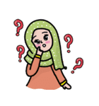 Little Girl Hijab Muslim Eng ver.（個別スタンプ：29）