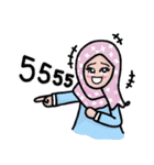 Little Girl Hijab Muslim Thai ver.（個別スタンプ：5）