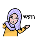 Little Girl Hijab Muslim Thai ver.（個別スタンプ：15）