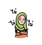 Little Girl Hijab Muslim Thai ver.（個別スタンプ：23）