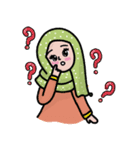 Little Girl Hijab Muslim Thai ver.（個別スタンプ：29）