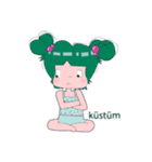 green haired girl Ruba（個別スタンプ：6）