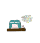 green haired girl Ruba（個別スタンプ：12）