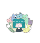 green haired girl Ruba（個別スタンプ：13）