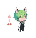 green cat Sticker（個別スタンプ：31）