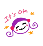 A Purple Girl World（個別スタンプ：3）