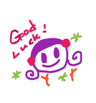 A Purple Girl World（個別スタンプ：34）