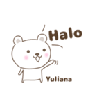 Cute bear stickers name, Yuliana（個別スタンプ：5）