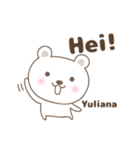 Cute bear stickers name, Yuliana（個別スタンプ：24）