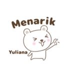 Cute bear stickers name, Yuliana（個別スタンプ：28）