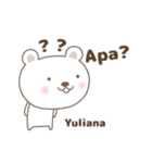 Cute bear stickers name, Yuliana（個別スタンプ：32）