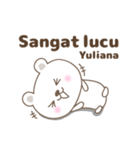 Cute bear stickers name, Yuliana（個別スタンプ：37）