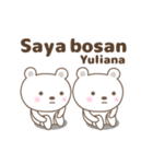 Cute bear stickers name, Yuliana（個別スタンプ：38）