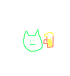 可愛く、カラフルな猫(ドット絵)（個別スタンプ：28）