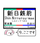 私鉄の常滑線 空港線 築港線今この駅だよ！（個別スタンプ：9）