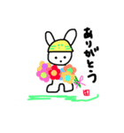 Hard hat Rabbit（個別スタンプ：14）