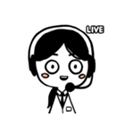 Live！ 中継を開始します！（個別スタンプ：1）