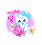 ハワイのお花大好き白猫ちゃん英語版（個別スタンプ：31）