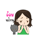 My name's aom and my cat.（個別スタンプ：29）