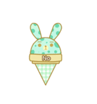 Bunny love ice cream（個別スタンプ：3）