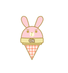 Bunny love ice cream（個別スタンプ：4）