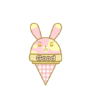 Bunny love ice cream（個別スタンプ：5）