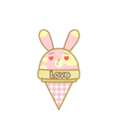 Bunny love ice cream（個別スタンプ：7）