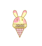 Bunny love ice cream（個別スタンプ：11）