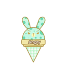 Bunny love ice cream（個別スタンプ：12）