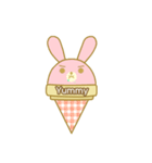 Bunny love ice cream（個別スタンプ：27）