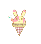 Bunny love ice cream（個別スタンプ：31）